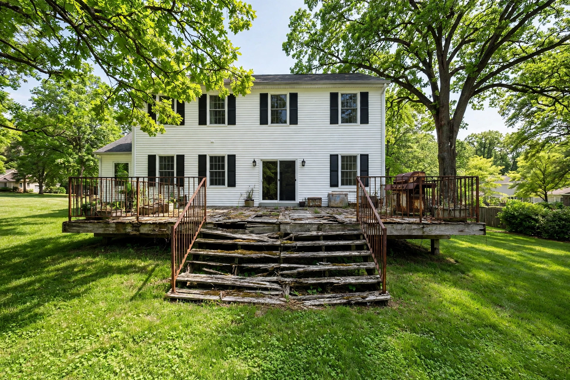 Before photo, Composite Deck Installation in White Marsh, by Bowie Deck Company