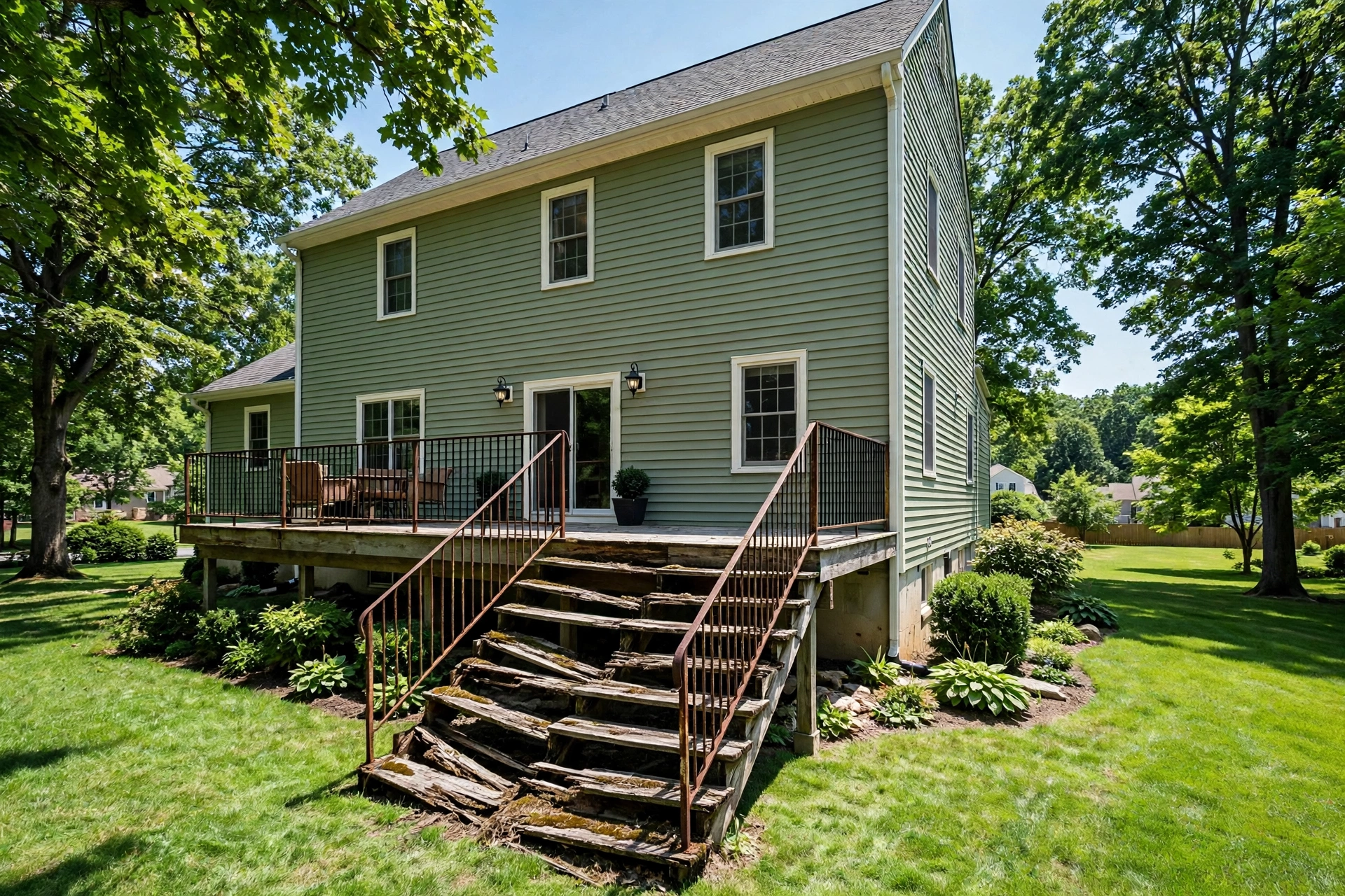 Before photo, Deck Stairs and Railings in Woodmore, by Bowie Deck Company