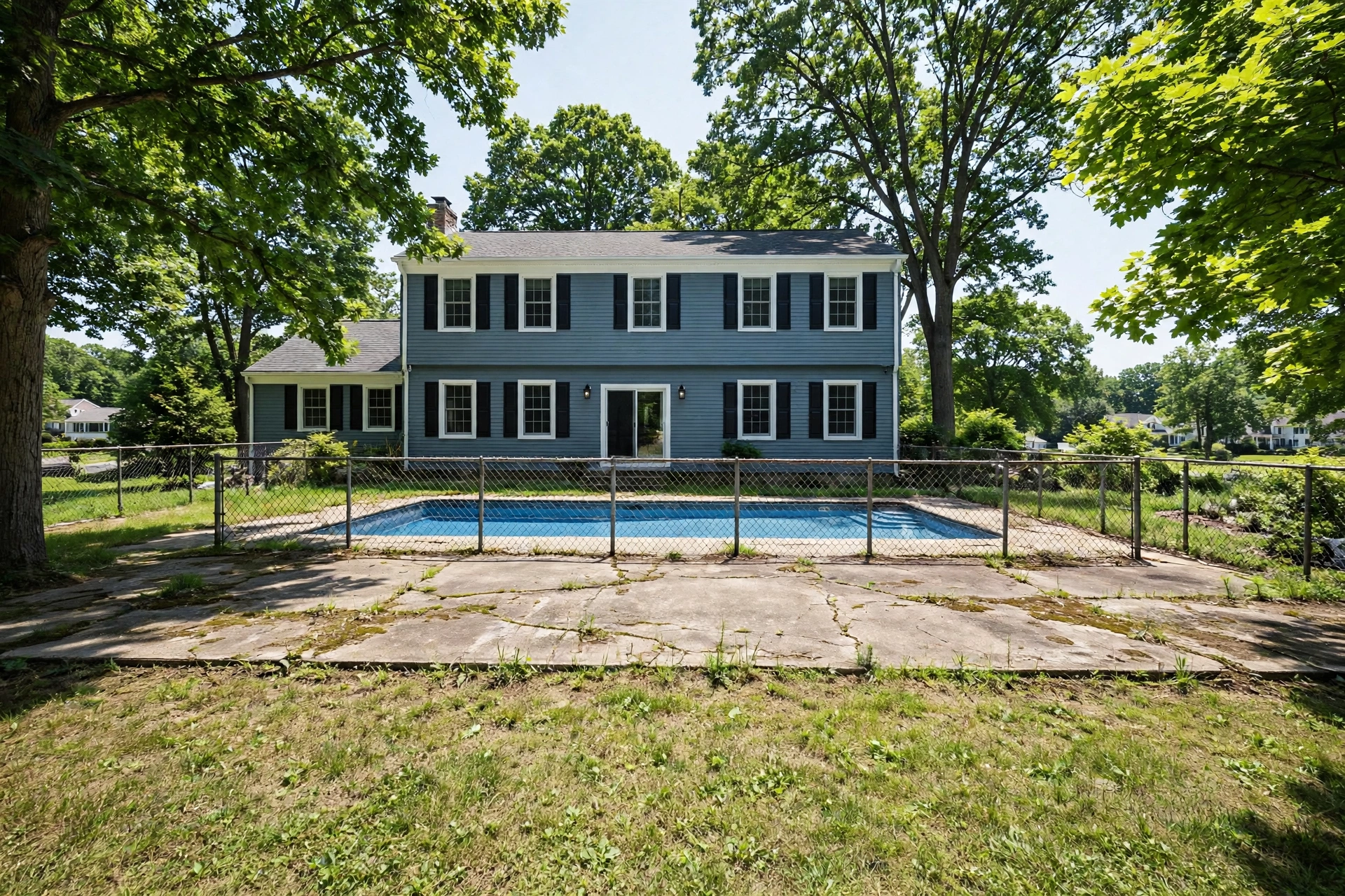 Before photo, Pool Deck Installation in Old Town Bowie, by Bowie Deck Company