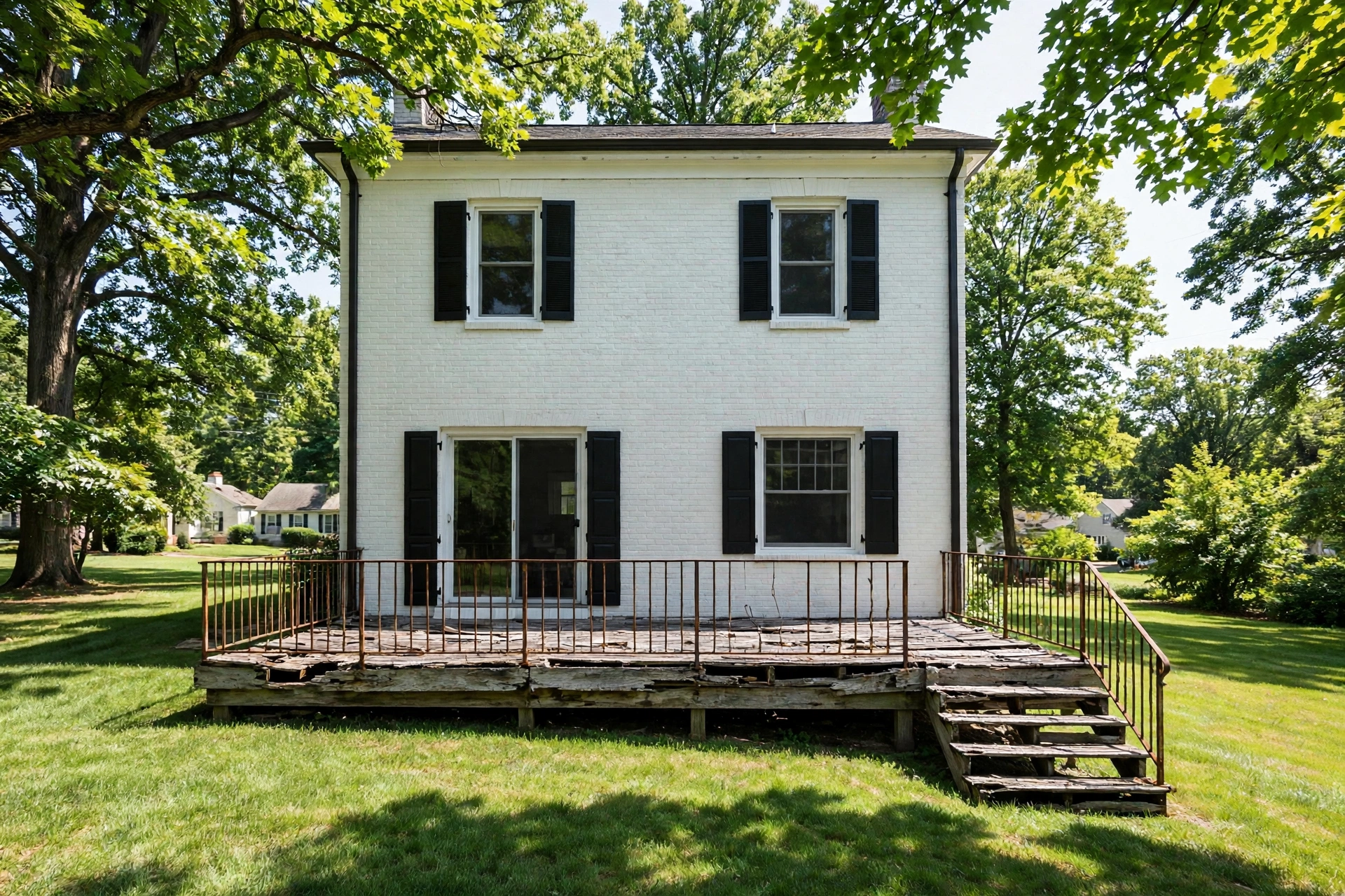 Before photo, Screened Porch and Deck Construction in Melford, by Bowie Deck Company