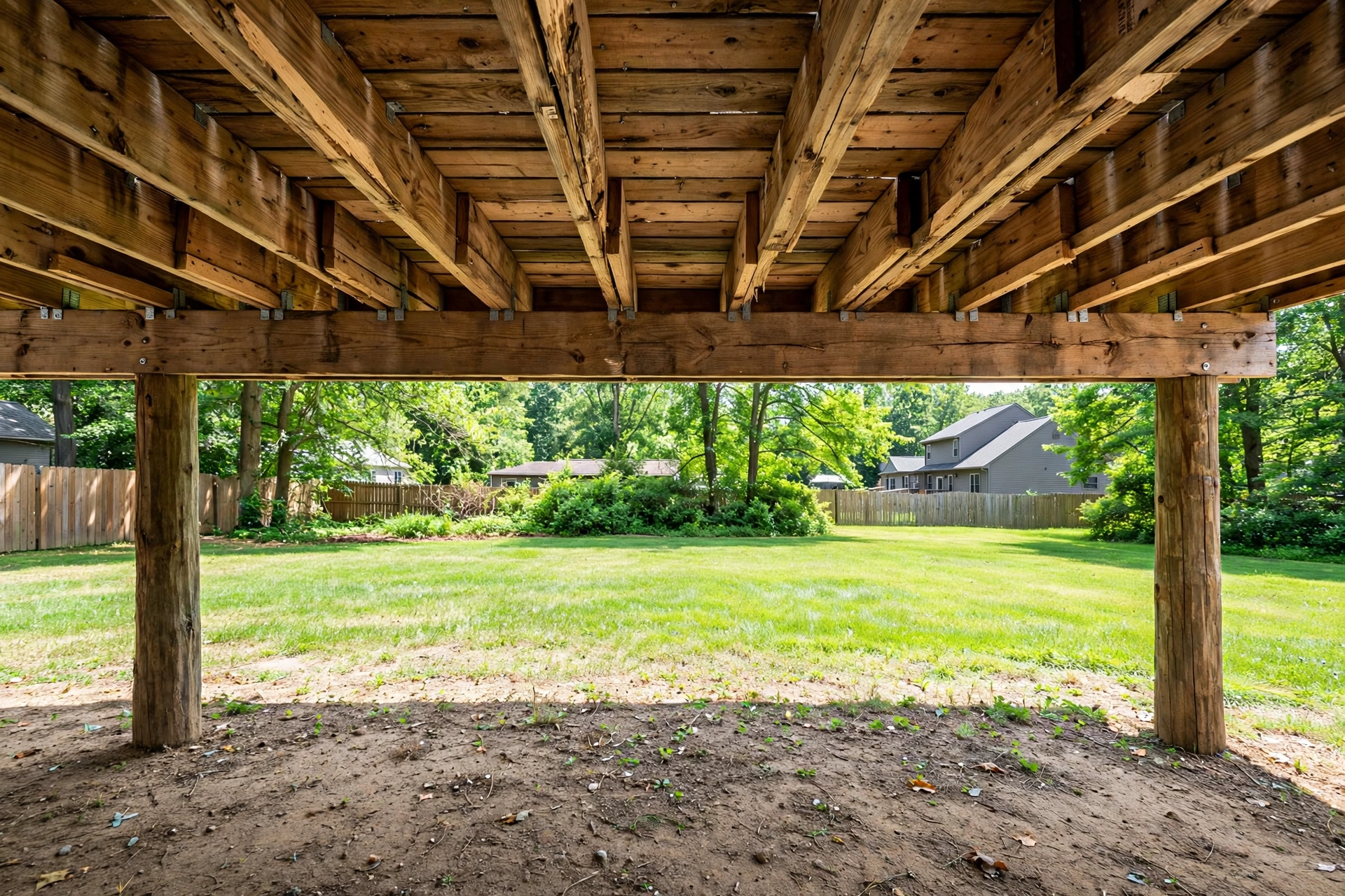 Before photo, Under Deck Drainage Systems in Collington, by Bowie Deck Company